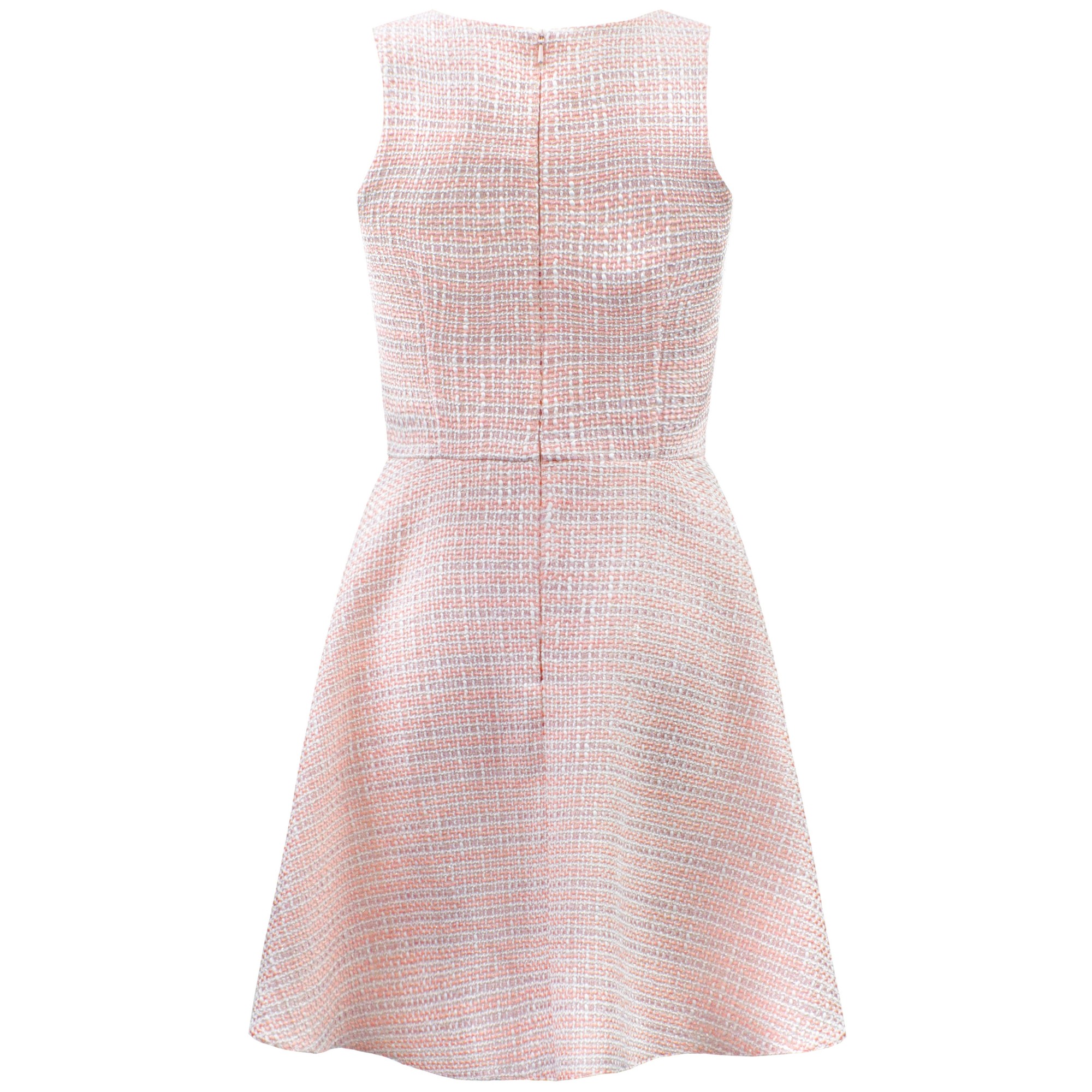 David Charles Girls Tweed Dress in Pink with Fancy Buttons