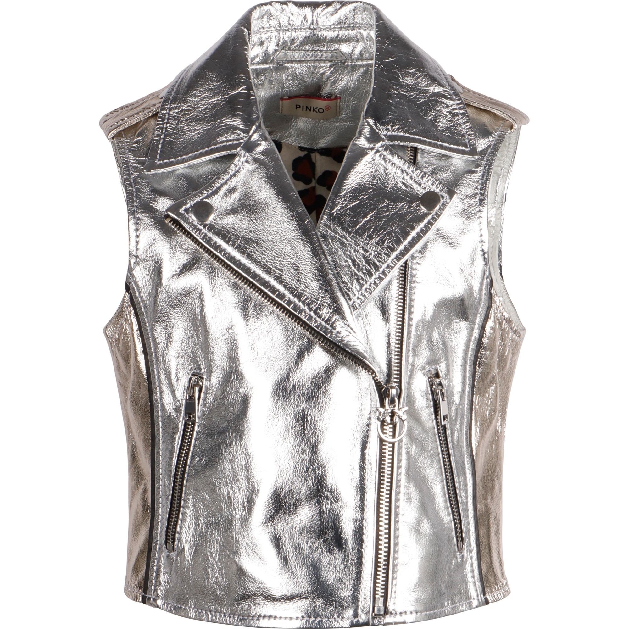 Girls silver vest clearance