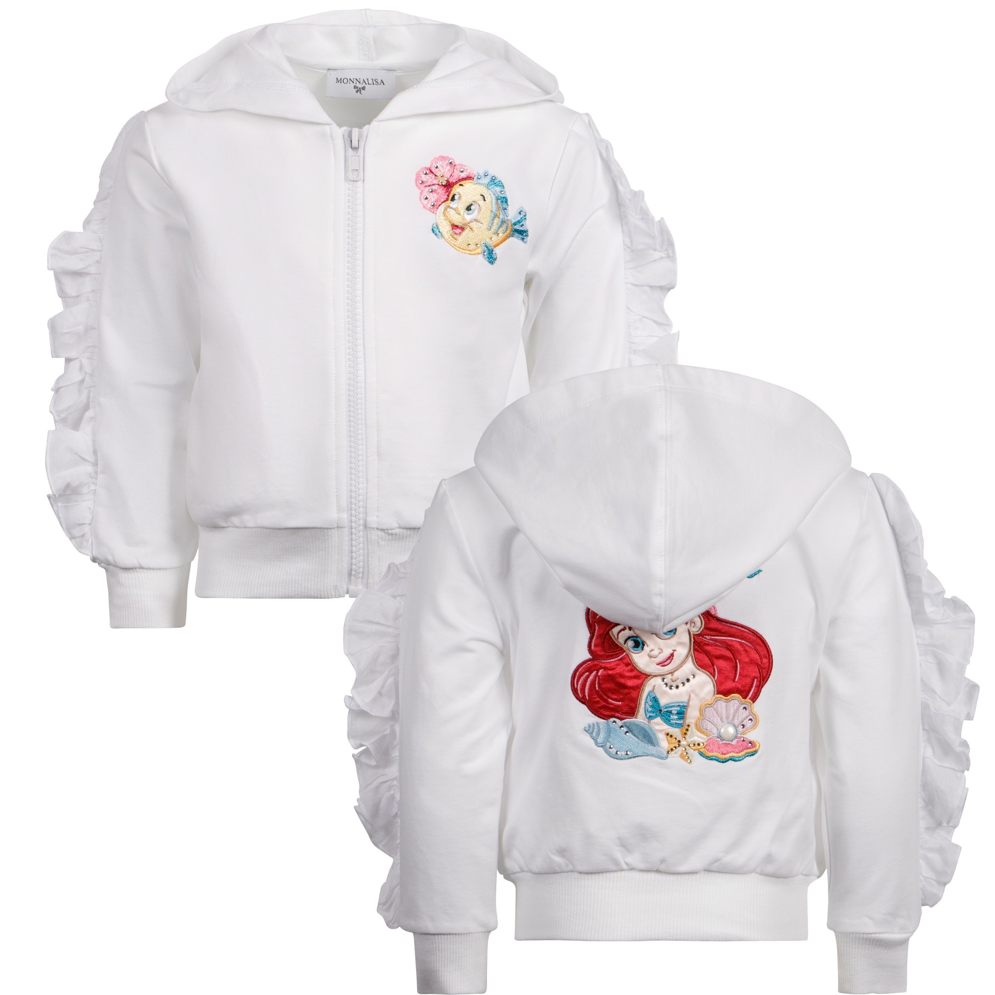 Monnalisa Baby "Little Mermaid" ZipUp Hoodie