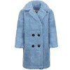 Teddy Light Blue Coat with Side Pockets