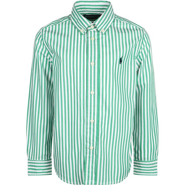 Green and white pinstripe shirt clearance