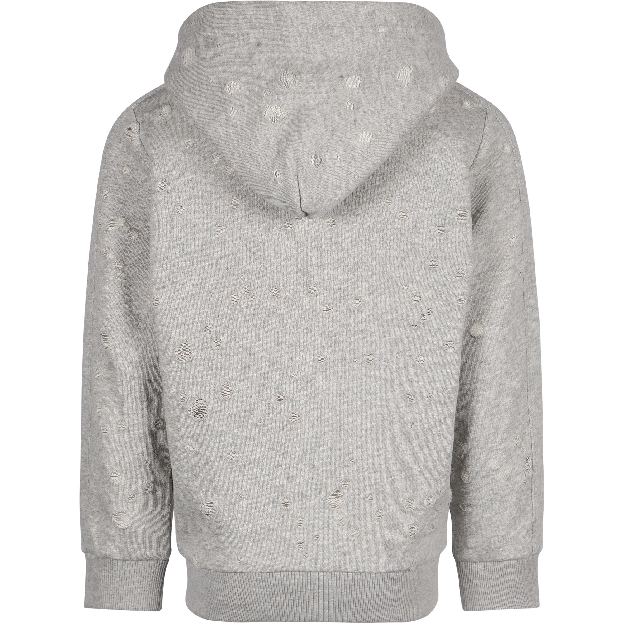 Diesel Distressed ZipUp Hoodie in Light Grey