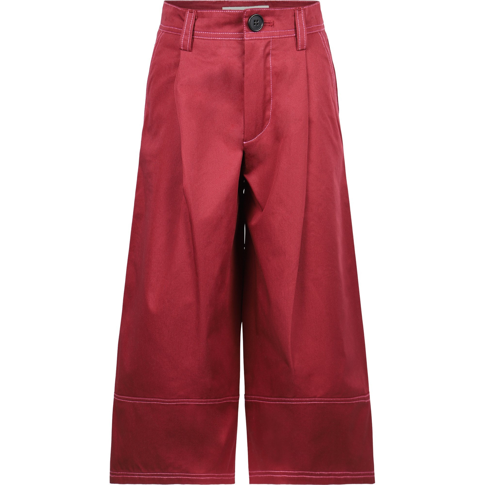 burgundy flared trousers