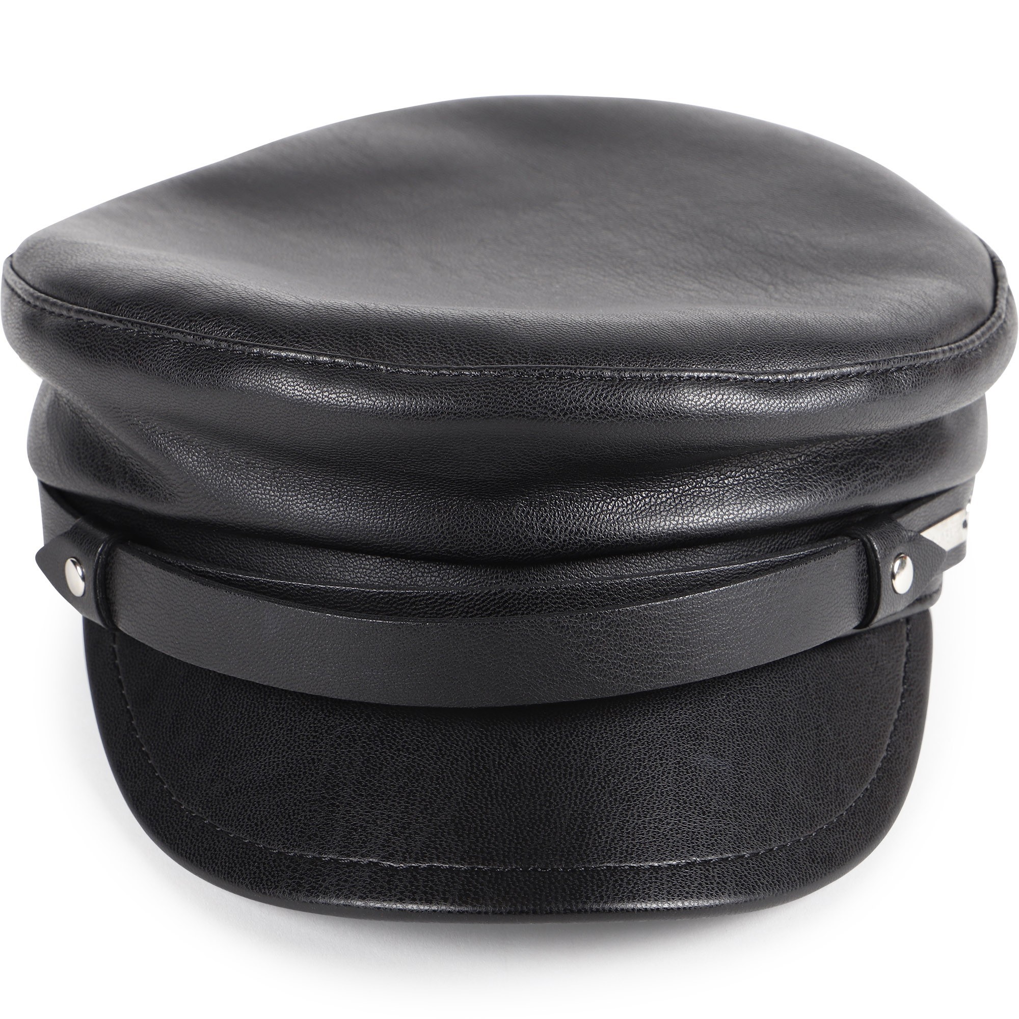 Dsquared2 Faux Leather Biker Hat in Black —