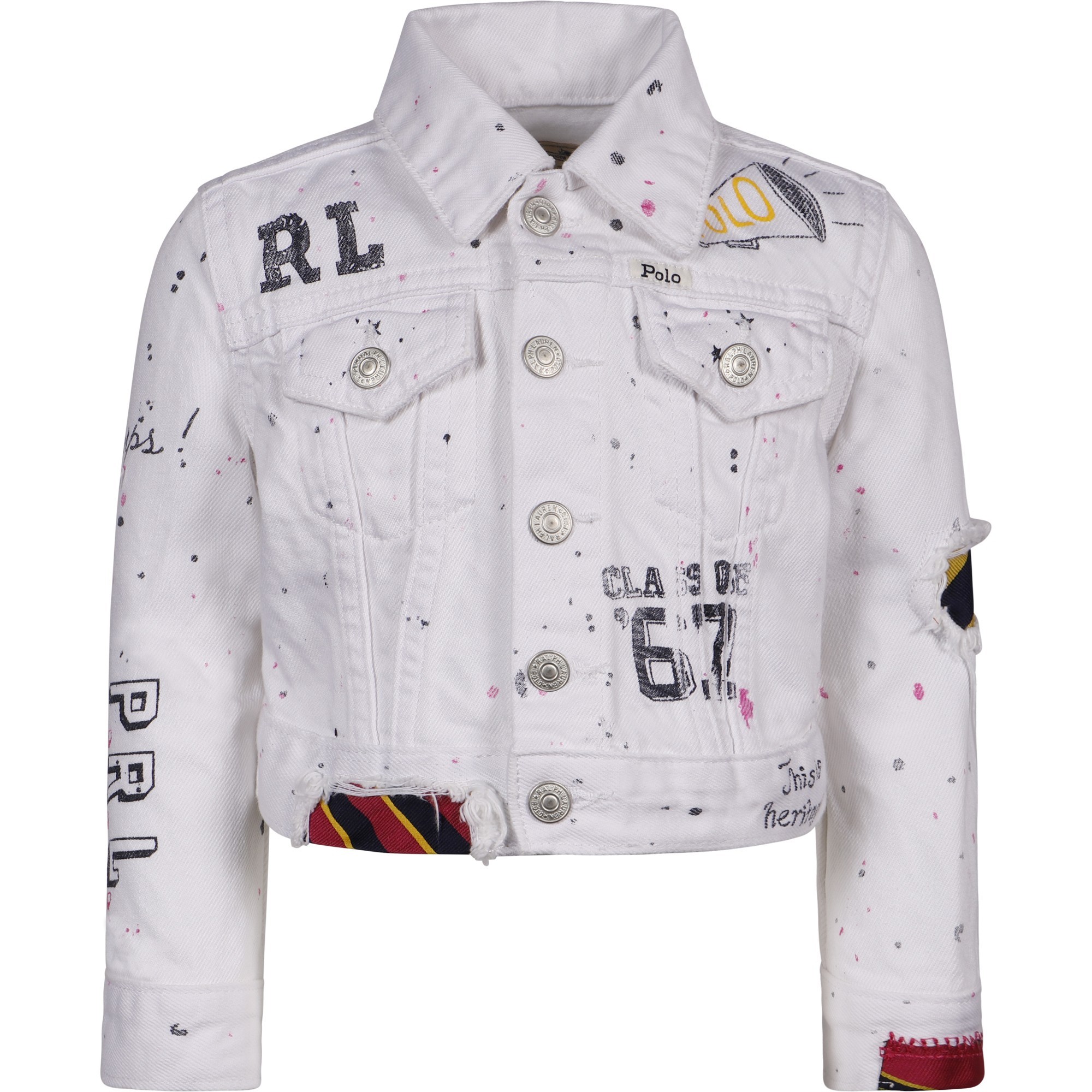 white polo jean jacket