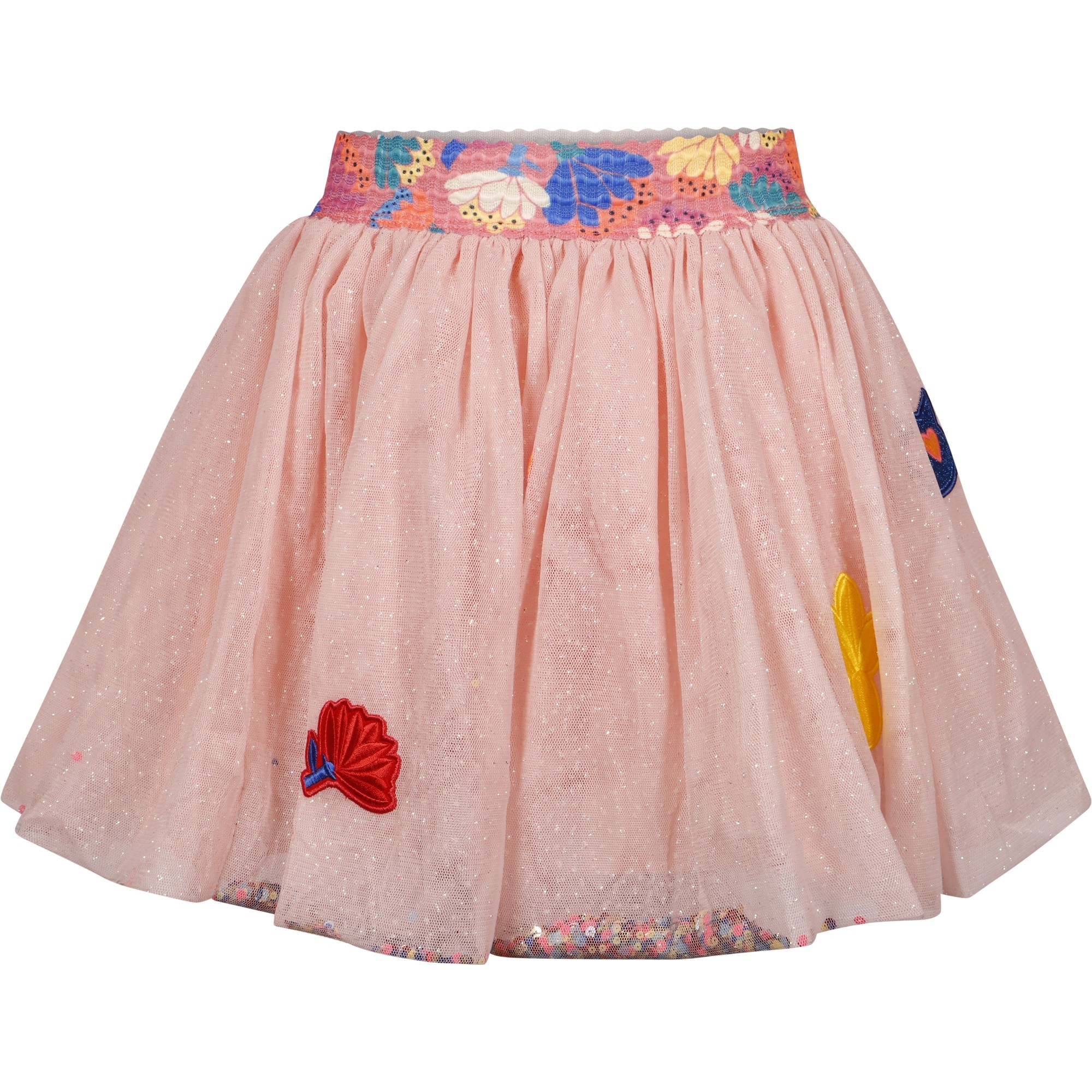 Billieblush Girls Sequinned Net Skirt in Pink