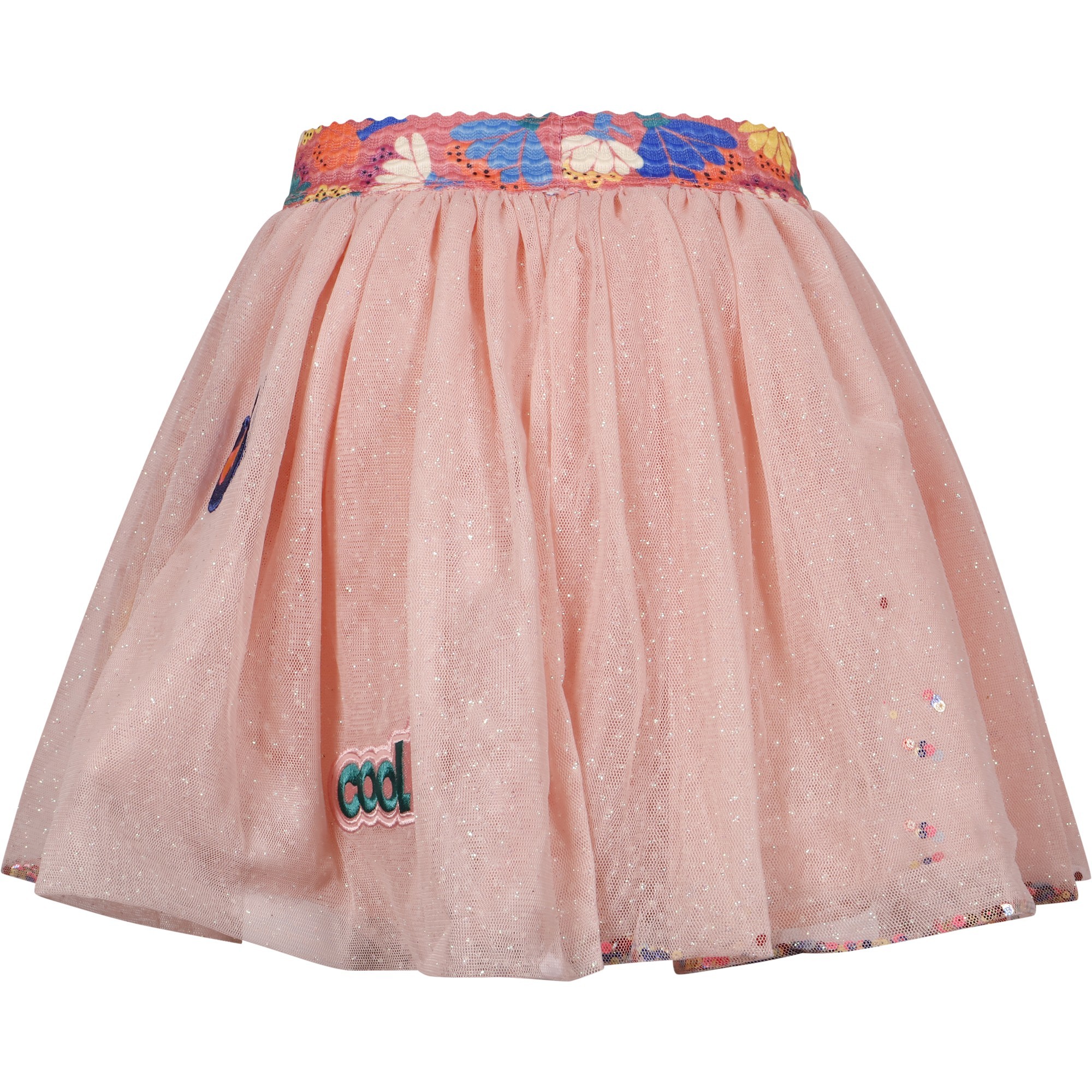 Billieblush Girls Sequinned Net Skirt in Pink
