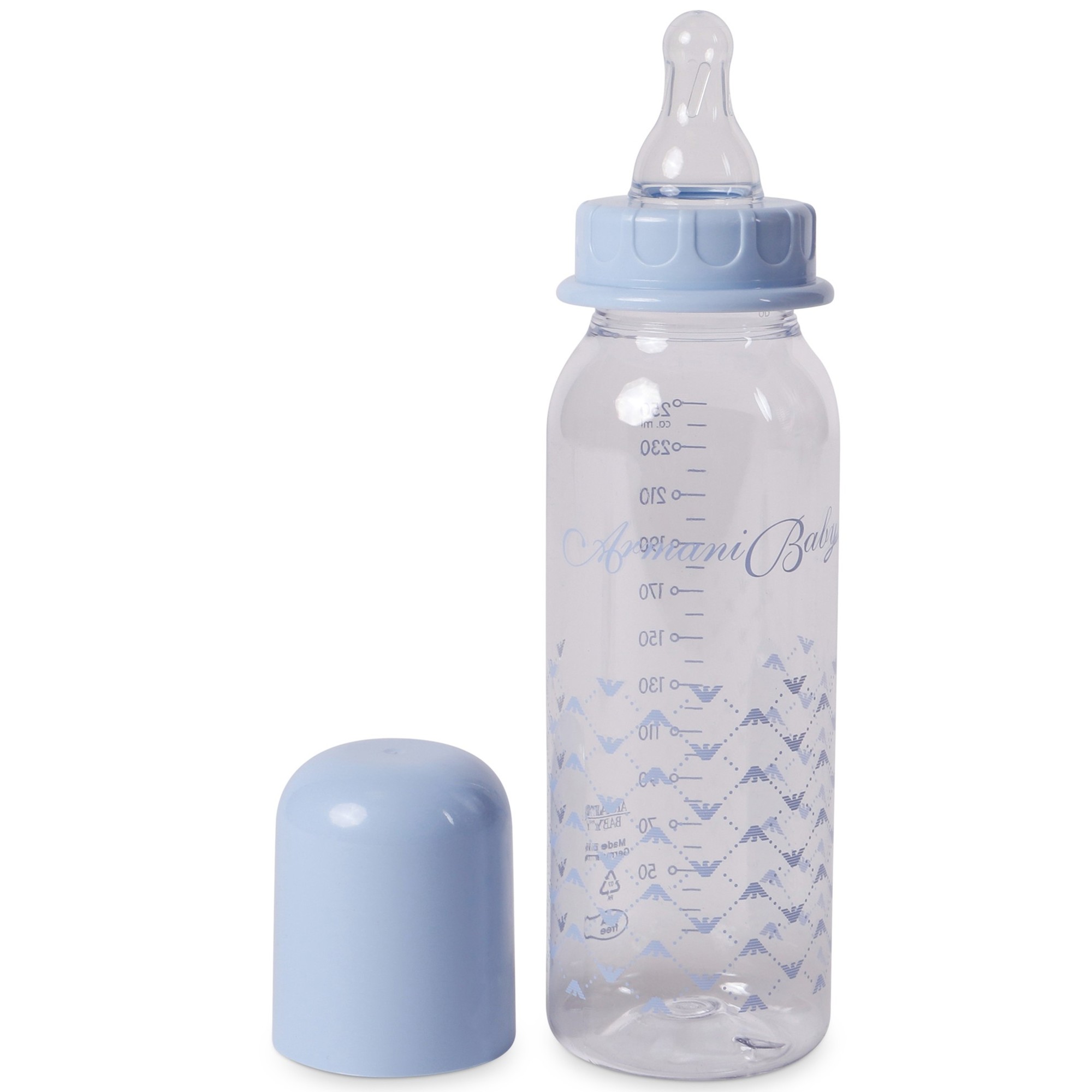Emporio Armani Baby Bottle & Pacifier Set in Blue —