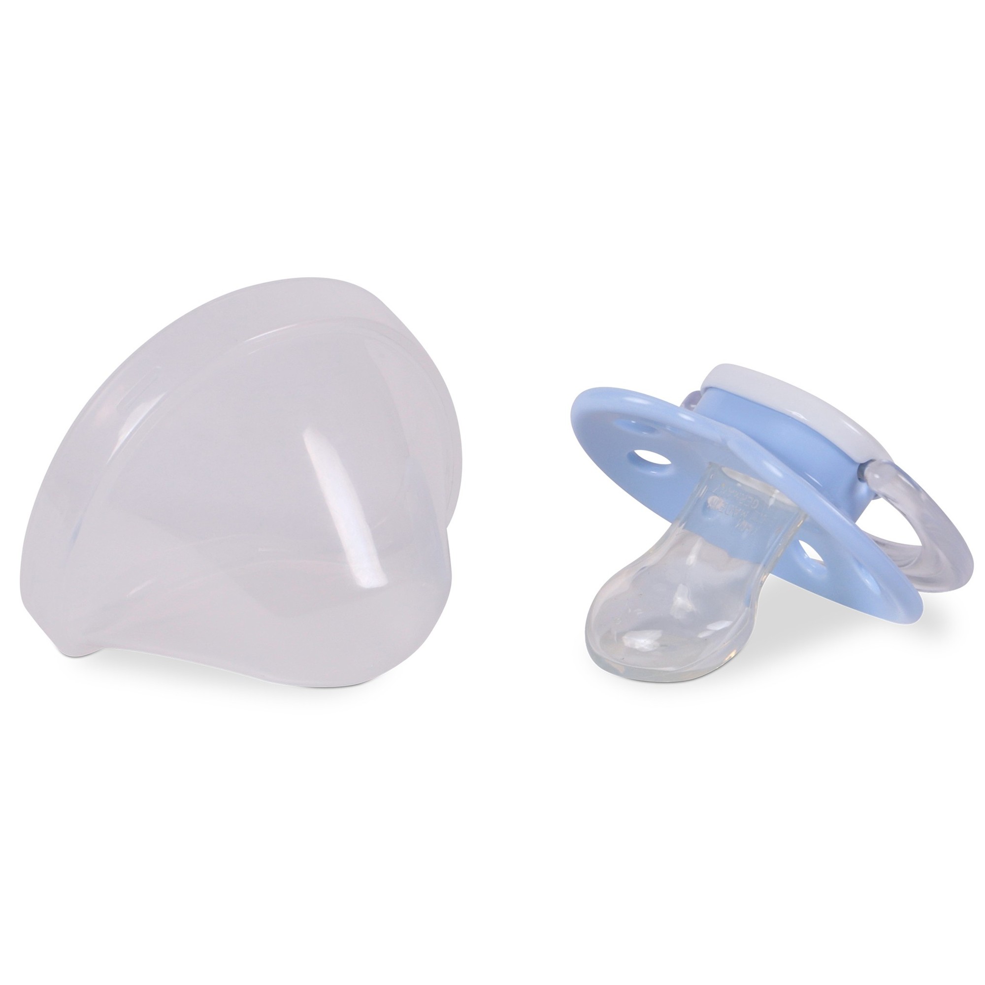 Emporio Armani Baby Bottle & Pacifier Set in Blue —