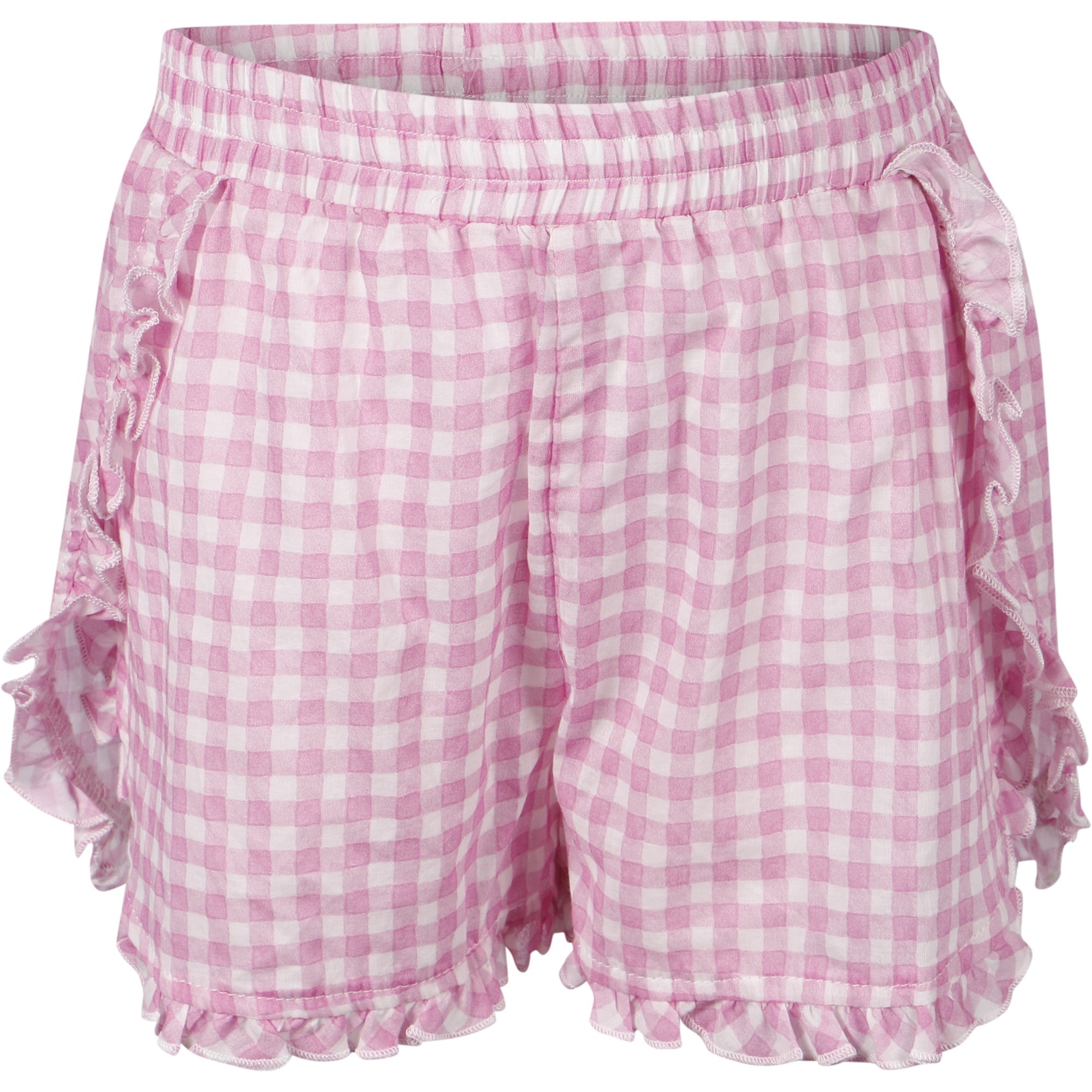 Monnalisa Girls Gingham Ruffle Shorts