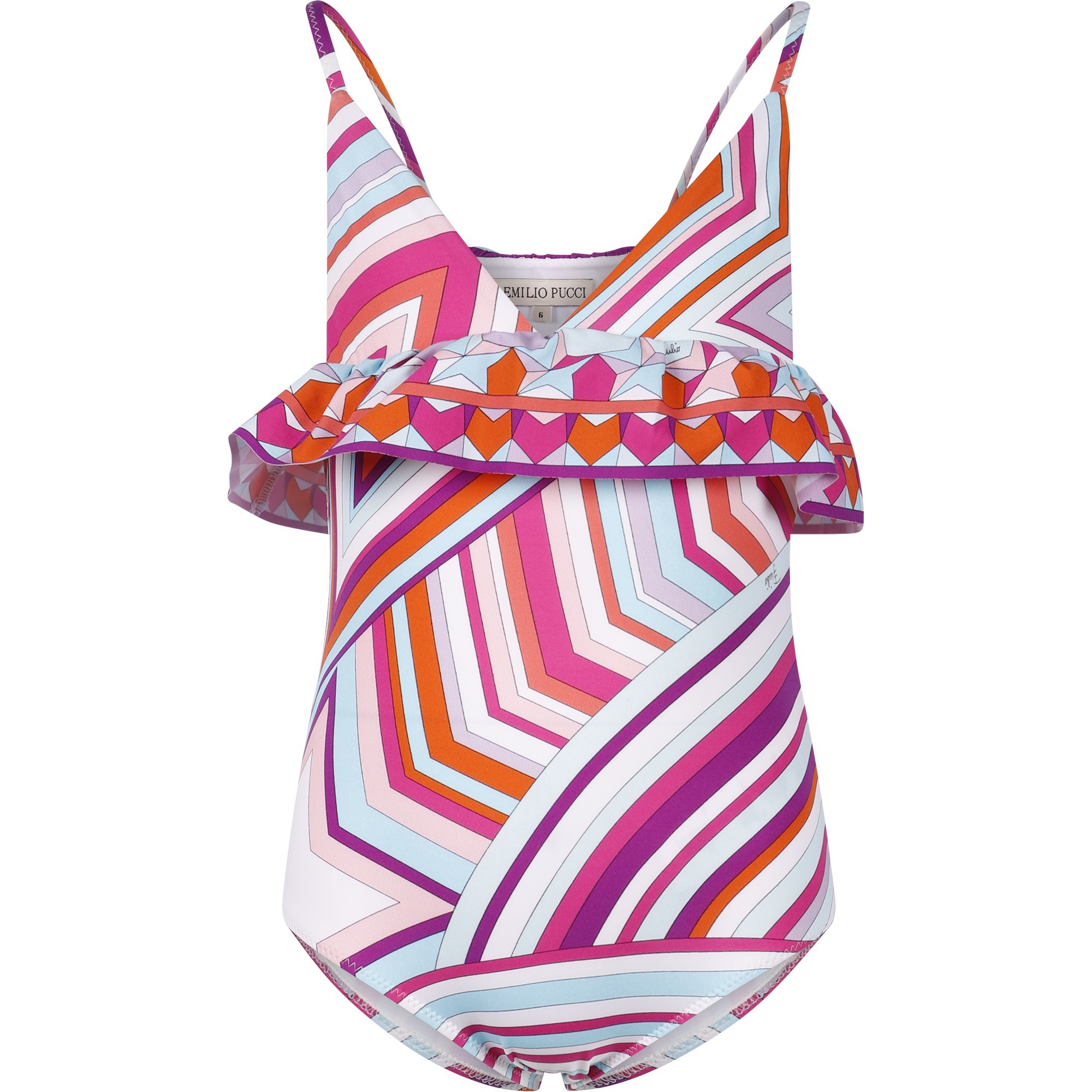 Emilio Pucci Girls Star Geometric Swimsuit —