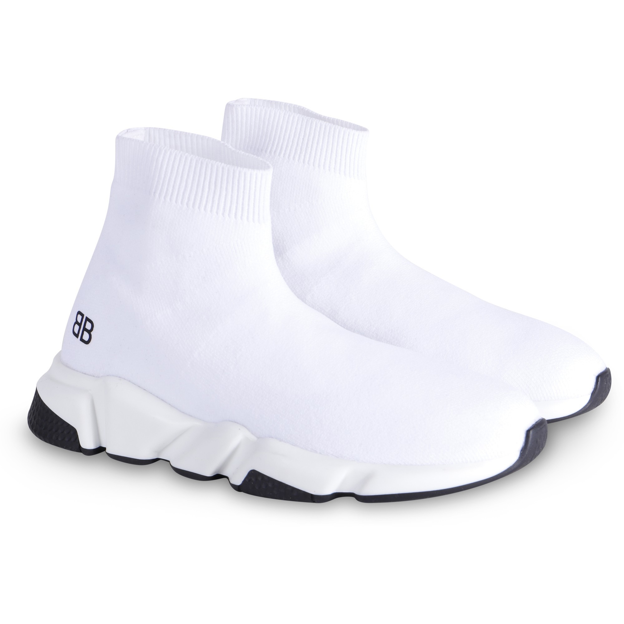 white knit slip on sneakers