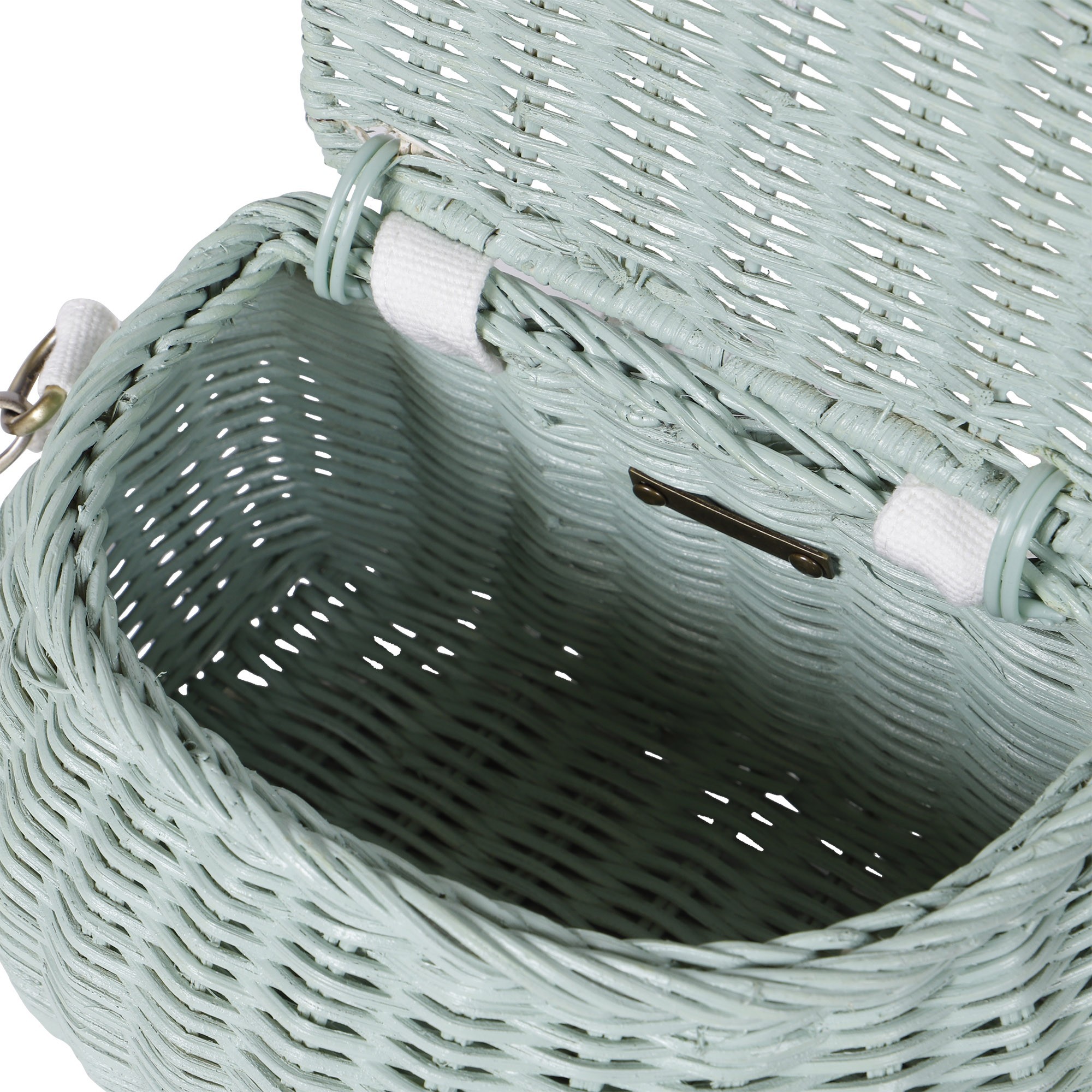 Olli Ella "Mini Chari" Basket Bag in Mint