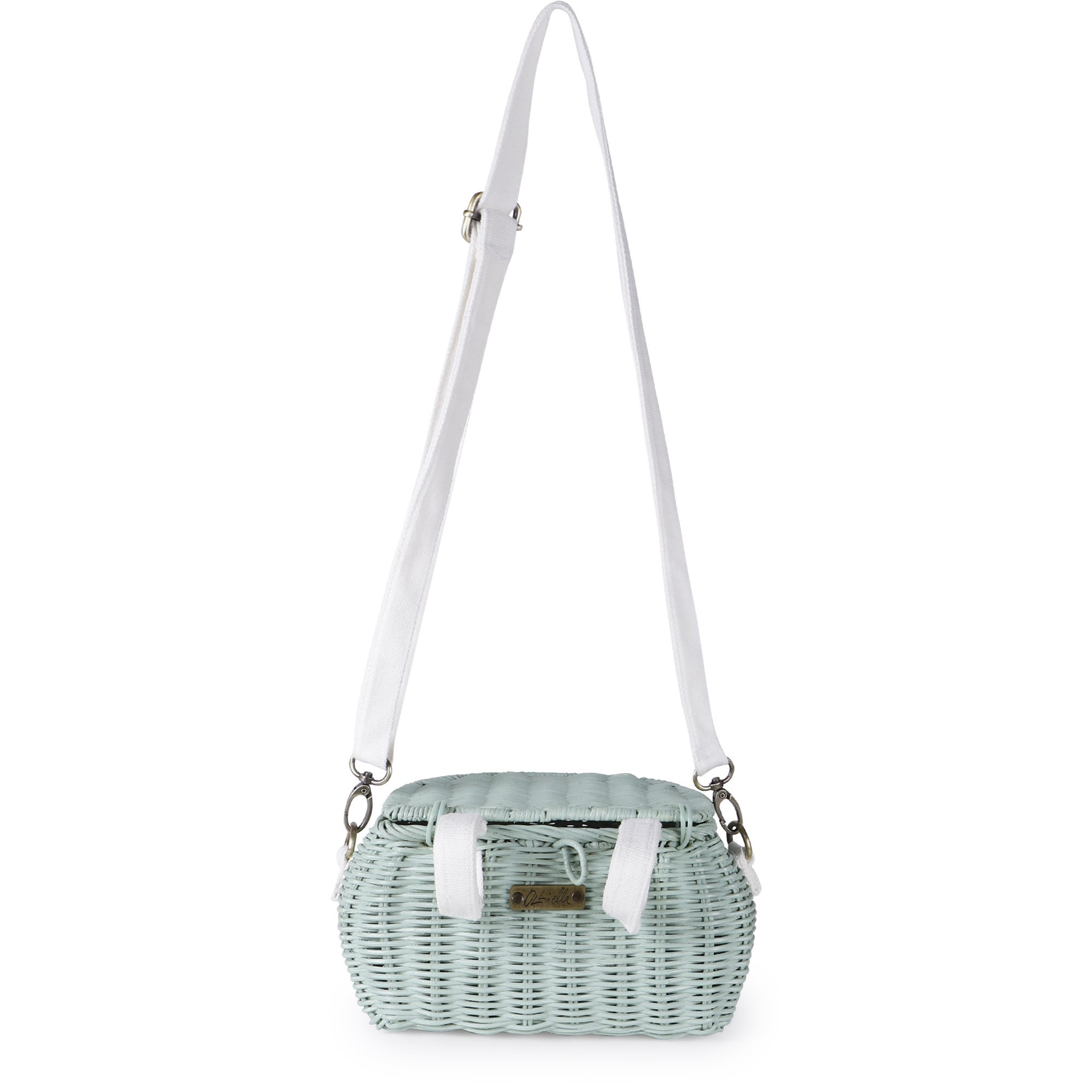 Olli Ella "Mini Chari" Basket Bag in Mint