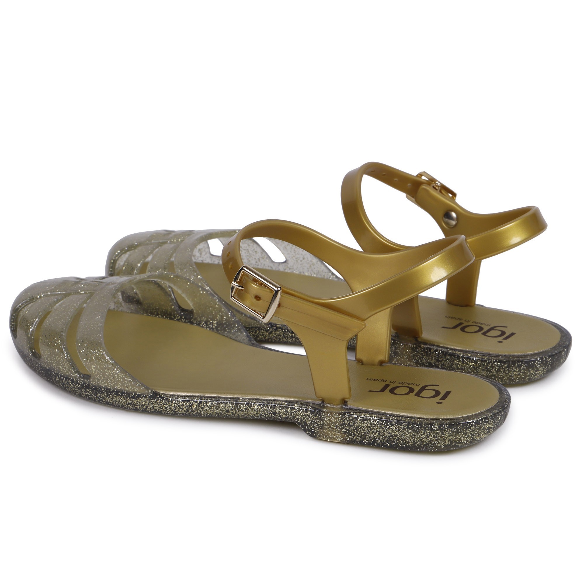 Igor Girls Glitter Gold Jelly Sandals â BAMBINIFASHION.COM
