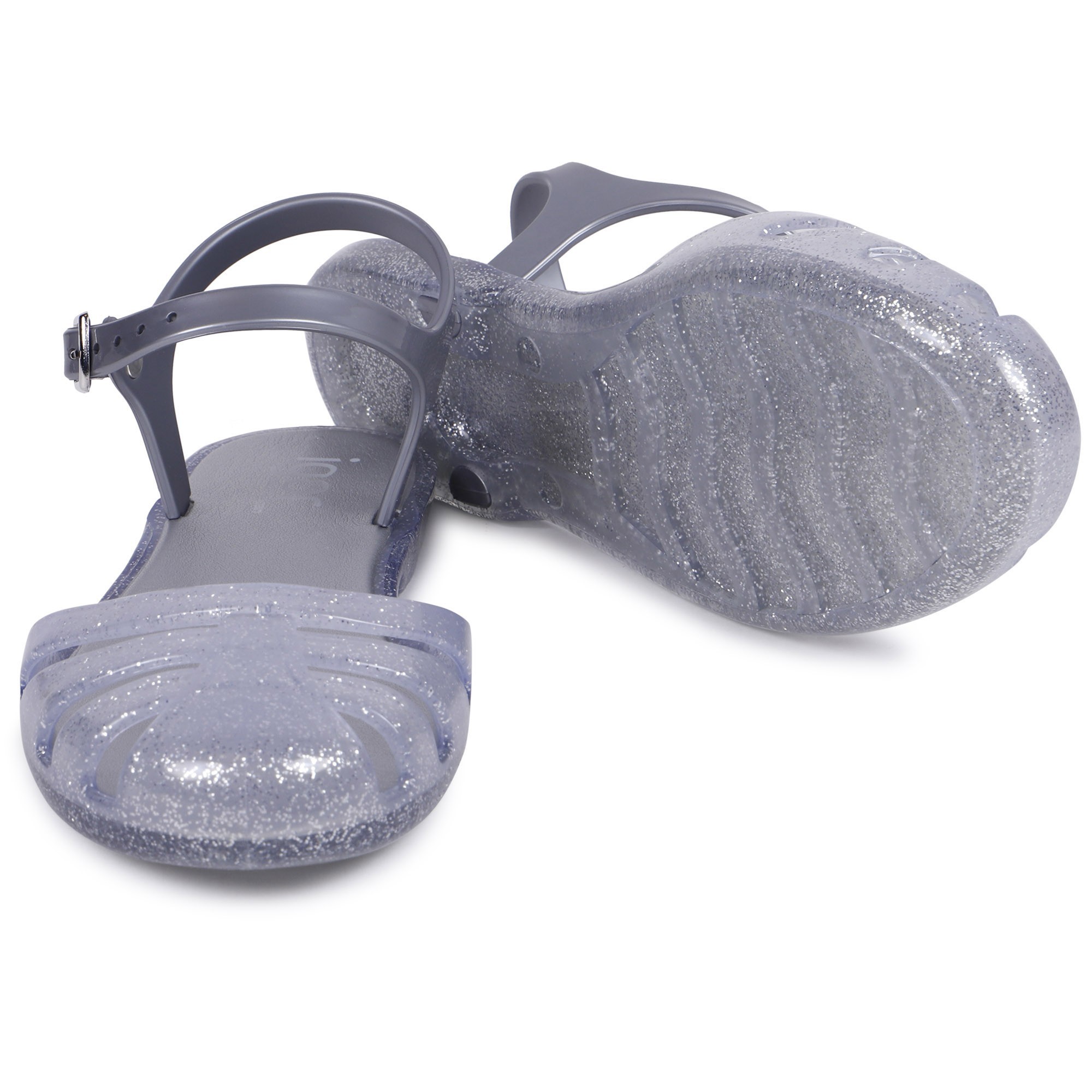 glitter jelly sandals women's