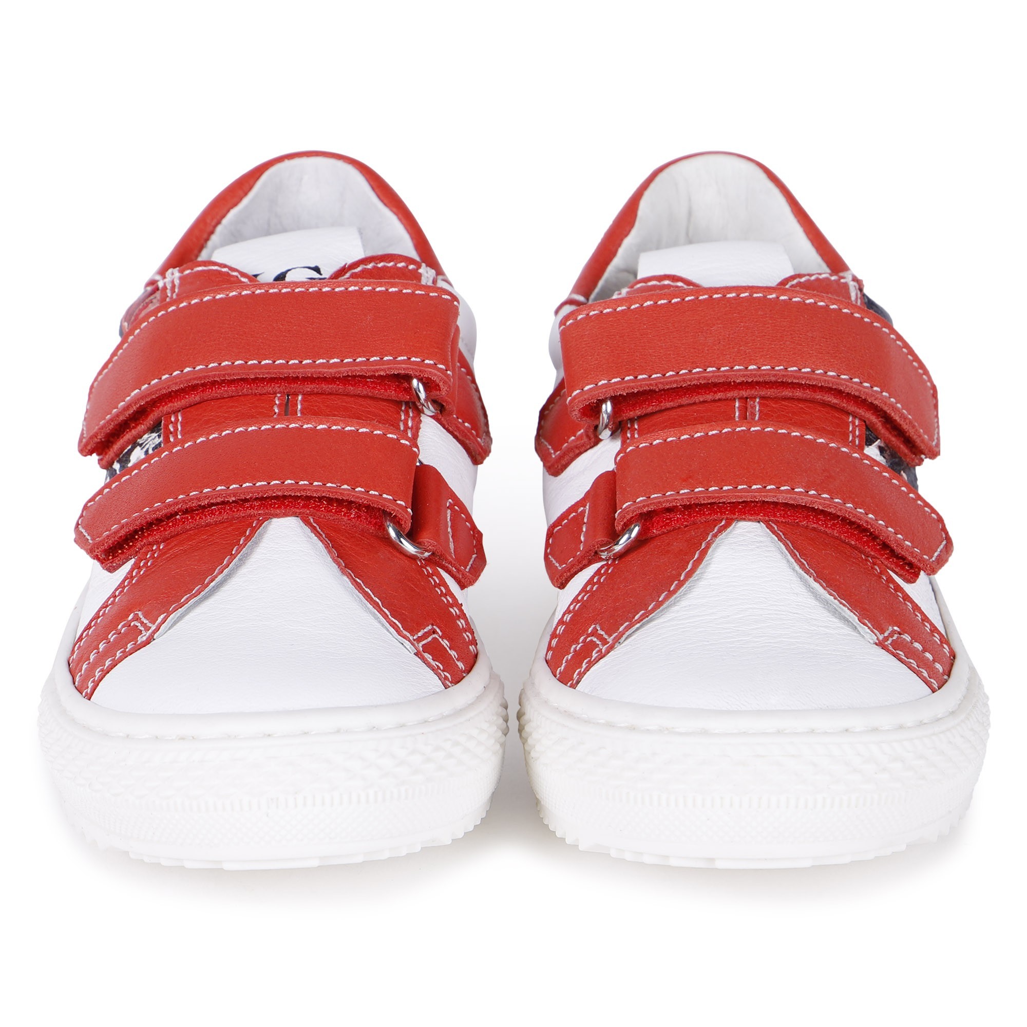 John Galliano Velcro Sneakers in Red —