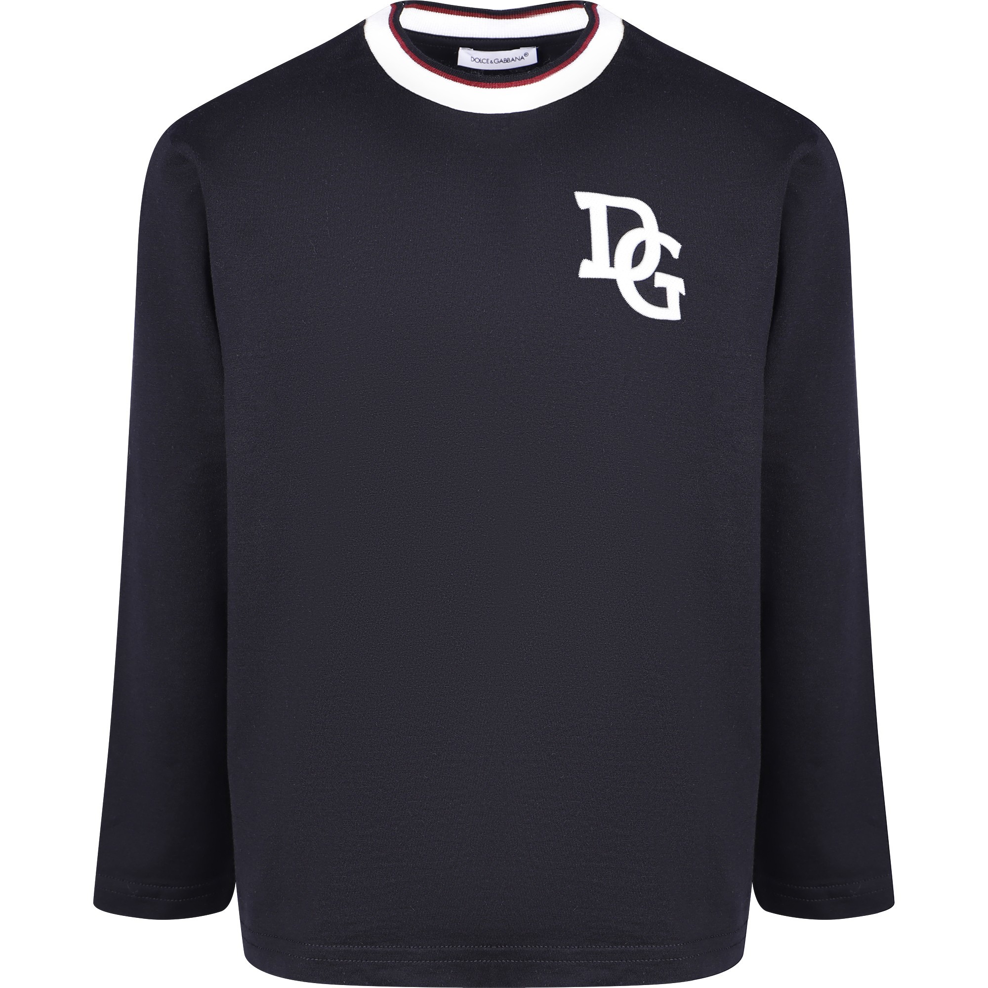 Dolce & Gabbana Boys "DG" TShirt with Knit Trim