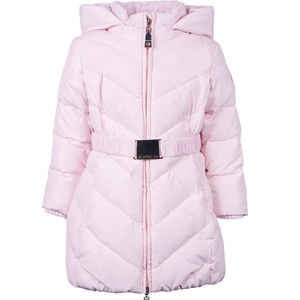 Baby Quilted Belted Jacket in Pink