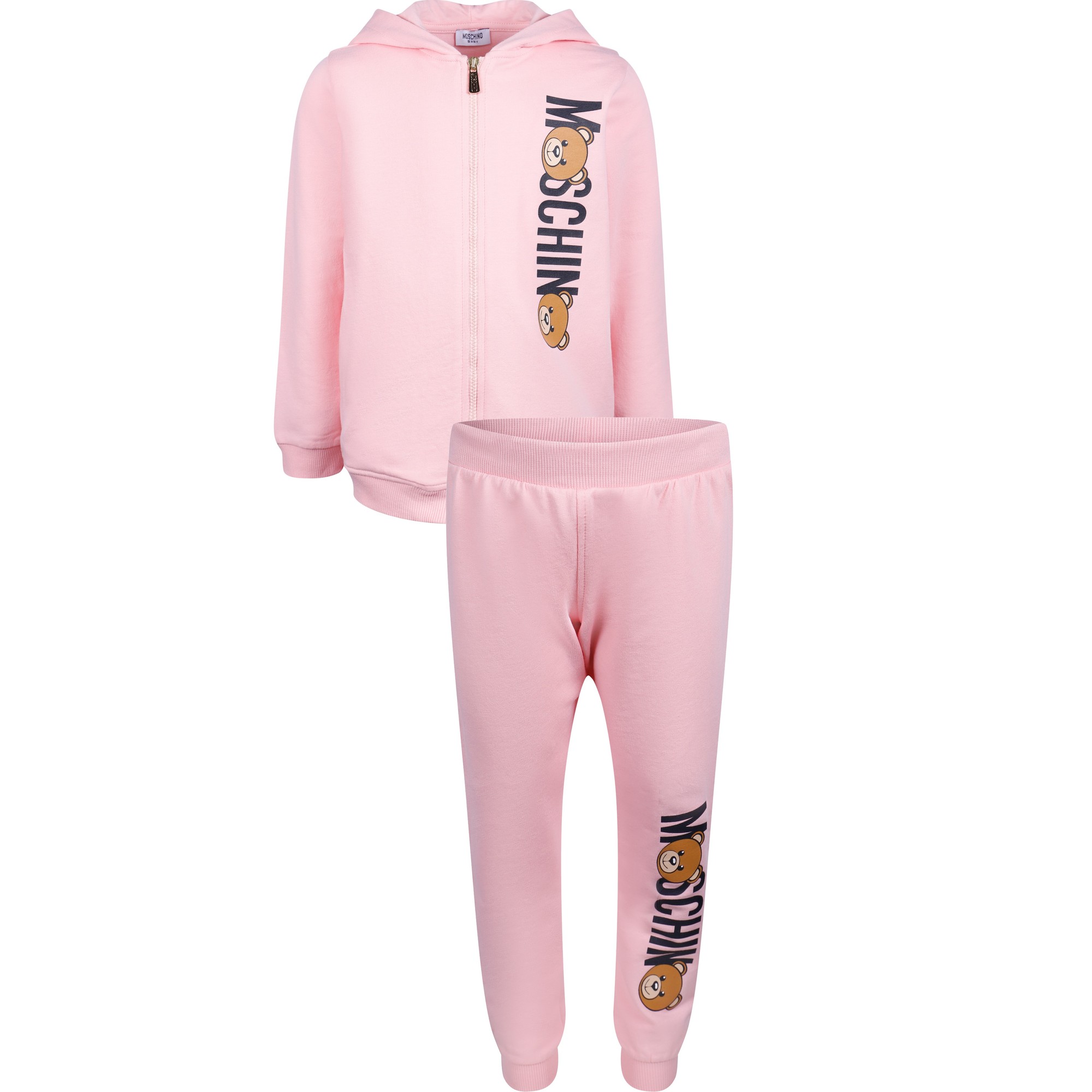 Moschino Baby Logo Bears Tracksuit Set in Pink