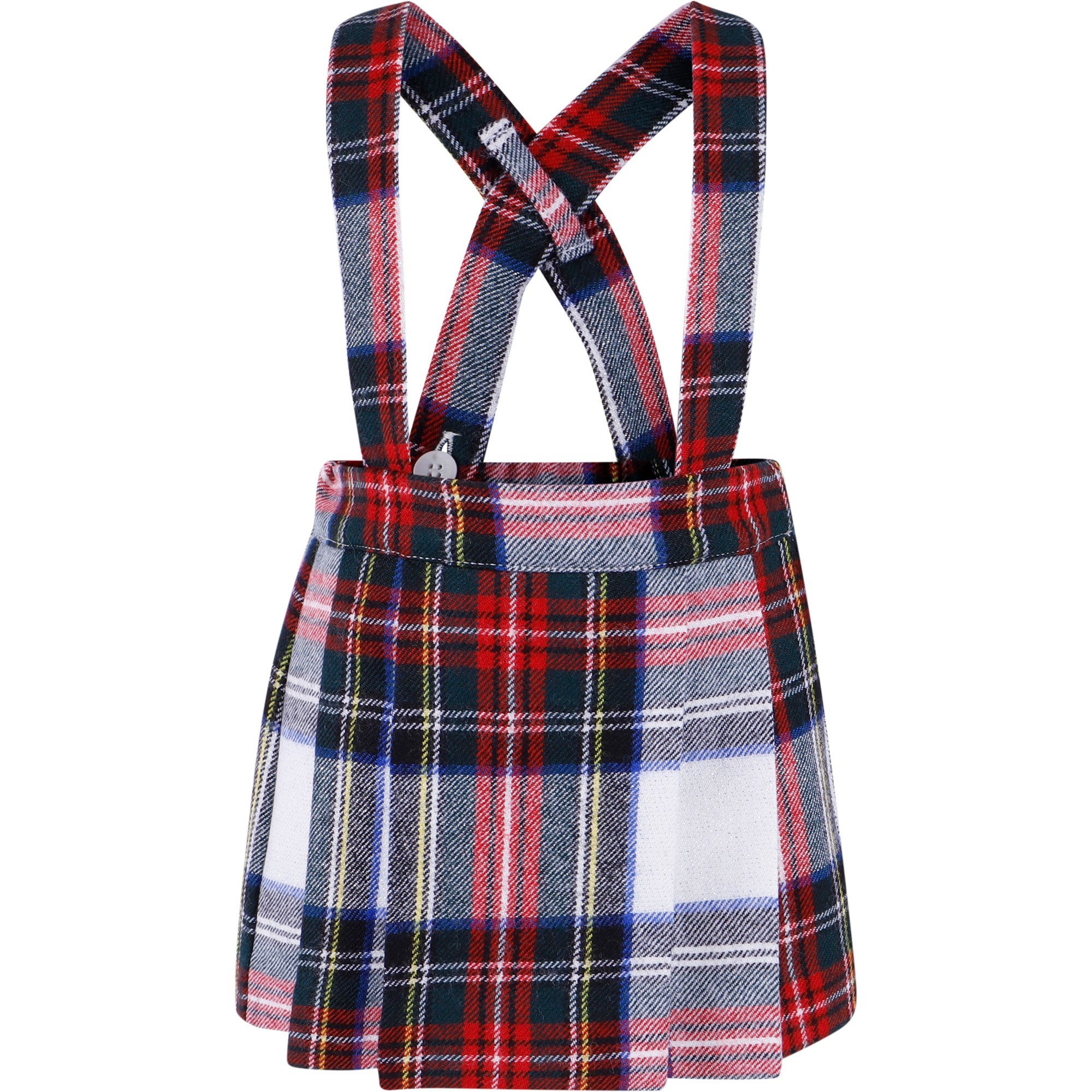 tartan dungaree skirt