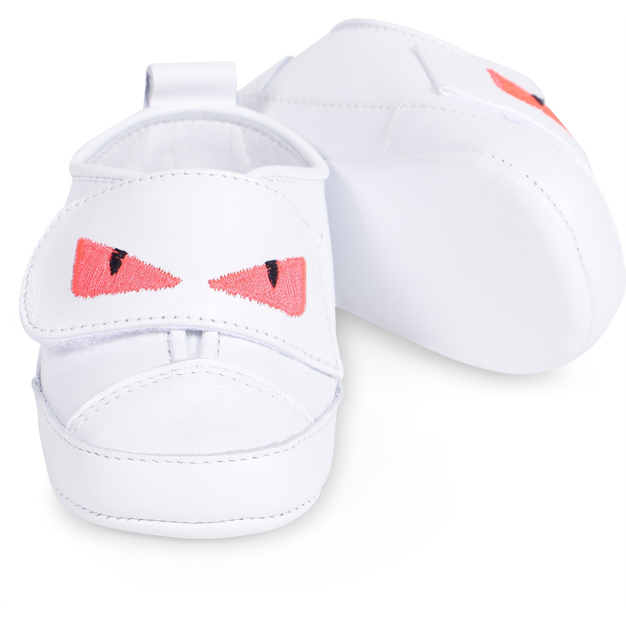Fendi Baby Pink Monster Eyes Velcro Sneakers