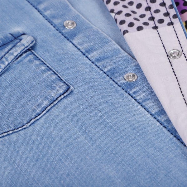 Dolce & Gabbana Baby Logo Patch Jean ButtonUp Shirt